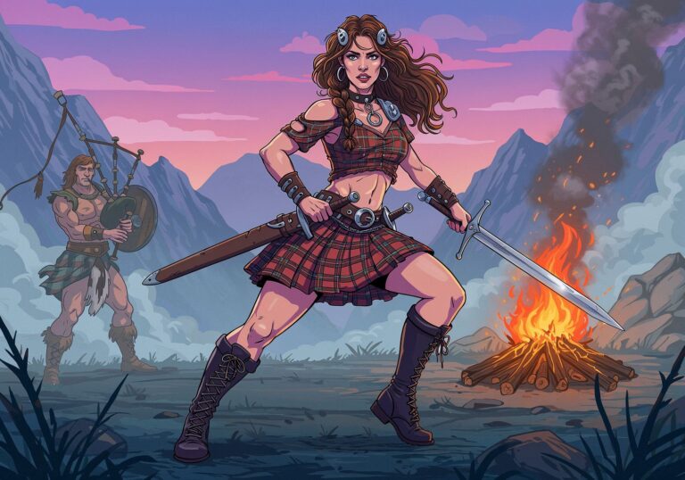 Karnawałowa wojowniczka highlandzka – szkocki ogień w nowoczesnym wydaniu
