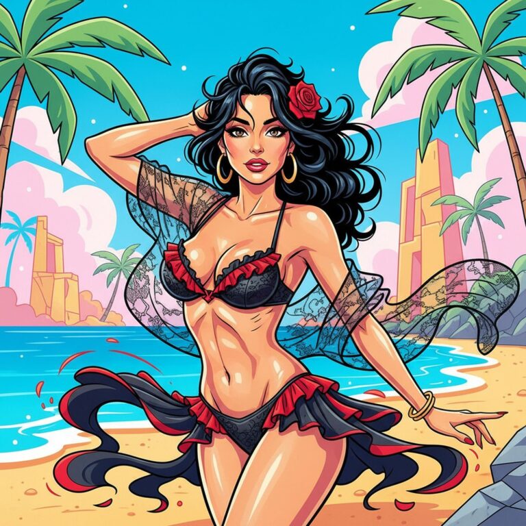 Hiszpańskie bikini z falbanami flamenco – zmysłowa rewolucja na plaży
