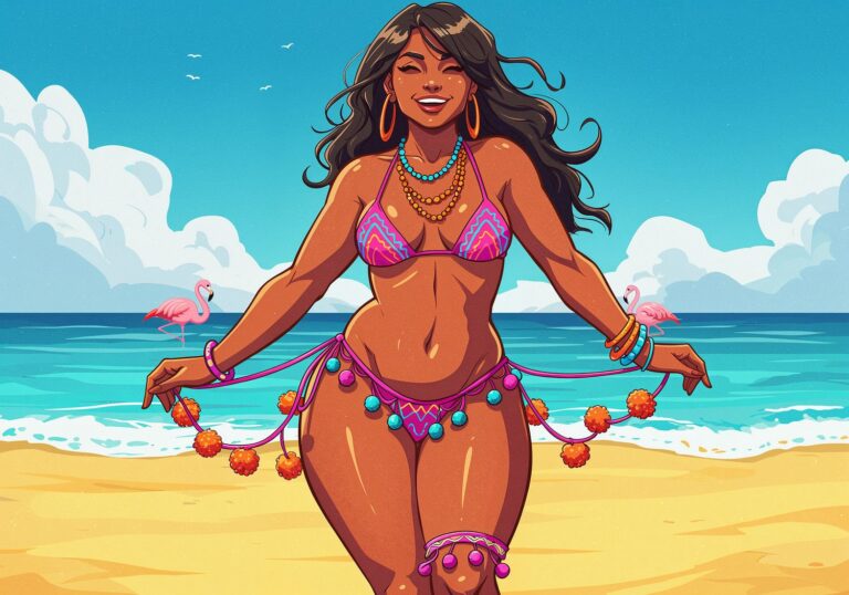 Odkryj meksykańskie bikini z pomponami – radosna celebracja kobiecości w stylu Jukatanu