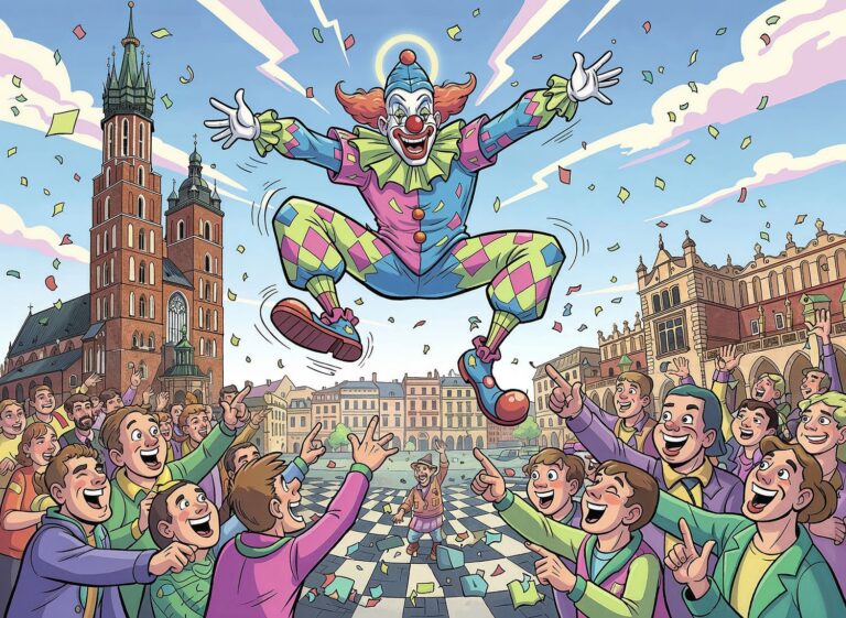 Klaun boski pomazaniec – poruszające widowisko uliczne na festiwalu Ulica w Krakowie